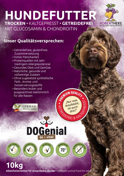 DOGenial fit &amp; vital 10kg | Hundefutter Kaltgepresst &amp; Getreidefrei