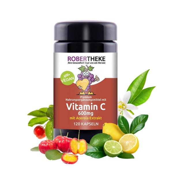 Vitamin C 600mg & Acerola Extrakt Kapseln