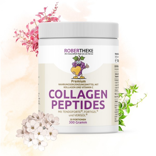 Robertheke® BIOAKTIVE KOLLAGEN PEPTIDE 300g (20 Portionen) – Für strahlende Haut, gesunde Gelenke un